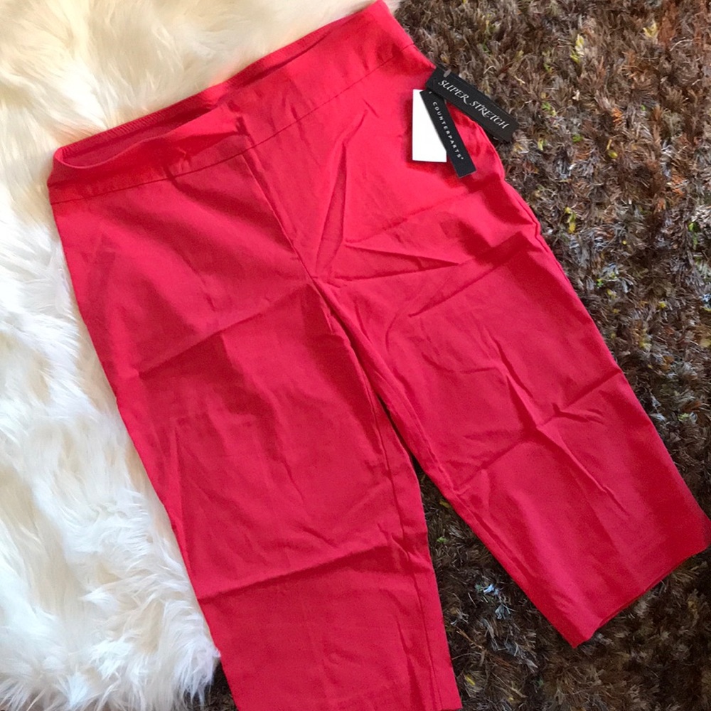 NWT Counterparts coral capris pants size 14